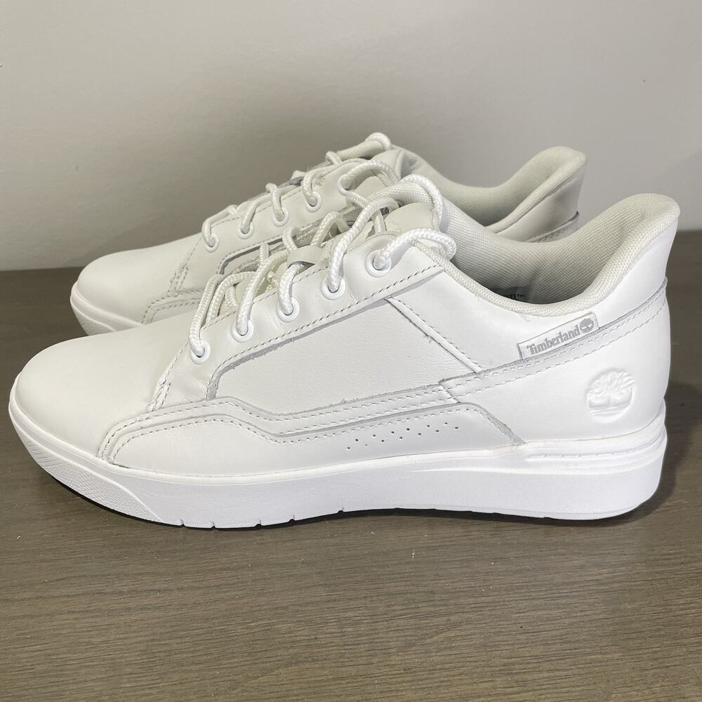 Timberland Mens Size 8 Shoes NEW Allston White Low Leather Trainer Sneaker